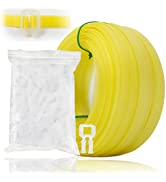 13mm Wide Yellow Plastic Hand Pallet Strapping Banding 100 Metres with 100pcs Metal Seals, Polypr...
