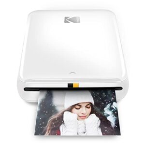 KODAK Step Instant Printer | Bluetooth/NFC Wireless Photo Printer with ZINK Technology & KODAK App for iOS & Android (White) Prints 2x3 Inch Sticky-Back Photos
