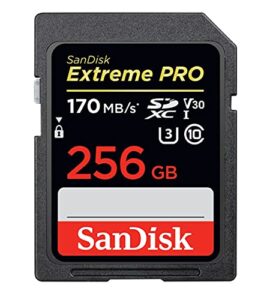 SanDisk Extreme PRO 256GB SDXC Memory Card up to 170MB/s