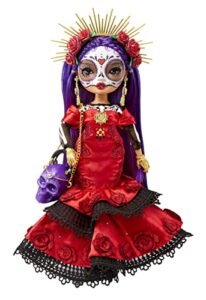 Rainbow High 2022 Celebration Edition Día De Los Muertos - MARIA GARCIA - Fashion Collector Doll (11inch/28 cm) with face painting and calavera purse - Light up Display & Premium Accessories