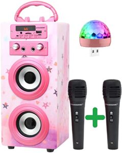 DYNASONIC - (3rd Gen Portable Bluetooth Speaker with Karaoke Mode and Microphone