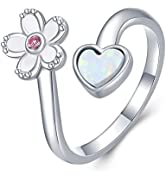 Hummingbird Ring 925 Sterling Silver Moonstone Hummingbird Ring Jewellery Adjustable Rings for Wo...