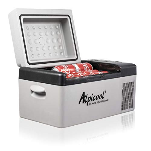 Alpicool C20 Car Fridge 20 Litre Mini Fridge 12/24v Car Refrigerator Portable Vehicle Camping Fridge Freezer Electric Cooler Box for Truck