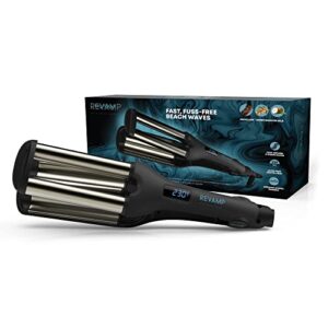 Revamp Progloss Wave Define Styler Professional - 3 Barrel Waver for Defined S-Shaped Waves