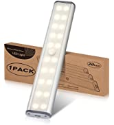 Wireless Under Cabinet Lighting, 20 LEDs Motion Sensor Cupboard Lights, Under Cabinet Kitchen Lig...