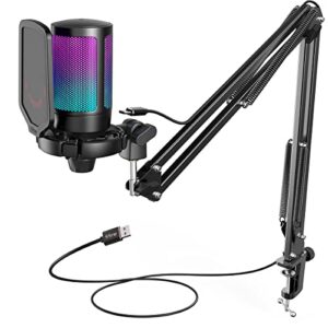 FIFINE USB Gaming Microphone Kit for PC PS5