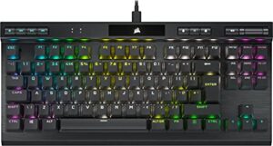 Corsair K70 RGB TKL CHAMPION SERIES Tenkeyless Mechanical Gaming Keyboard (CHERRY MX Red Keyswitches: Linear and Smooth