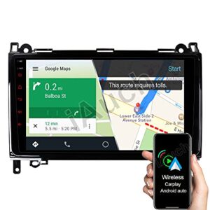 iAuch 9'' Car Radio GPS Navigation 2G+32G for Mercedes Benz A/B Class W169 W245 VITO Viano Stereo Sat Nav with Wireless Carplay Android Auto 1280x720 IPS Bluetooth 5.1