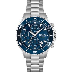 BOSS Chronograph Quartz Watch for Men with Silver Stainless Steel Bracelet - 1513907