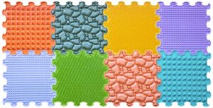 ORTOTO Premium 8 Piece Massage Sensory Puzzle Mats - Orthopedic Game Mat for Kids and Adults