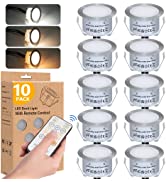10 Pack Led Decking Lights RGBW Multicolor Chasing Effect, Waterproof IP67 LED Deck Lights with R...