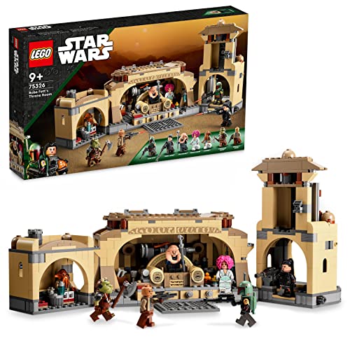 LEGO 75326 Star Wars Boba Fett’s Throne Room Buildable Toy for Kids 9 Plus Years Old with Jabba the Hutt's Palace & 7 Minifigures