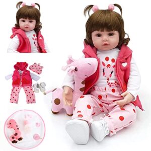 ZIYIUI Reborn Baby Dolls 24 Inches 60 Cm That Looks Real Baby Dolls Simulation Vinyl Soft Silicone Newborn Reborn Girls Toddlers Girl Boy Gif
