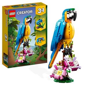 LEGO 31136 Creator 3 in 1 Exotic Parrot to Frog to Fish Animal Figures Building Toy