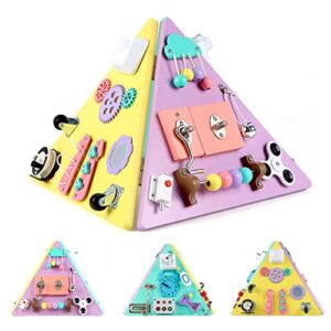 KABENFIS 20 in 1 Large Wooden Busy Board Montessori Educational Activity Toy for Toddlers Girls and Boys