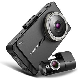 Thinkware X700 Touch Screen Dash Cam Full HD 1080p Front & 1080p Rear Camera with Enhanced Night Vision & Hardwire Lead for Battery Saving Parking Mode - 16GB SD Card