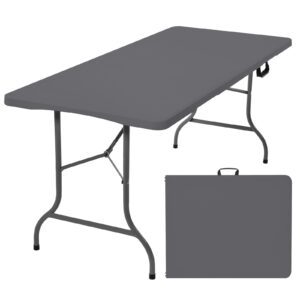 Rainberg 6ft (180CM x 75CM) Heavy Duty Plastic Folding Table
