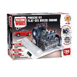 Machine Works MWHPE1 Build Your Own Porsche 911 Boxer Engine Replica Model Building Kit - Features Real Sounds and Illumination