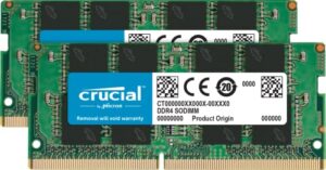 Crucial RAM 64GB Kit (2x32GB) DDR4 3200MHz CL22 (or 2933MHz or 2666MHz) Laptop Memory CT2K32G4SFD832A