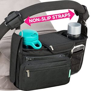 Non-Slip Pram Organiser with Cup Holder