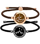 TOTWOO Long Distance Touch Bracelets for Couples Light up&Vibrating Long Distance Realtionship Gi...