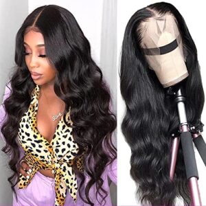 Flwing Body Wave Lace Front Wigs Human Hair 13x4 Pre Plucked with Baby Hair for Women