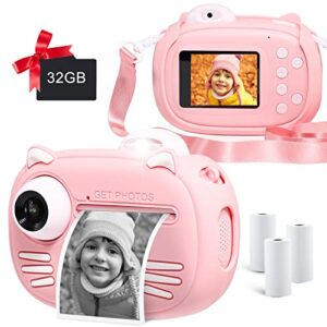 MINIBEAR Kids Instant Print Camera for Girls