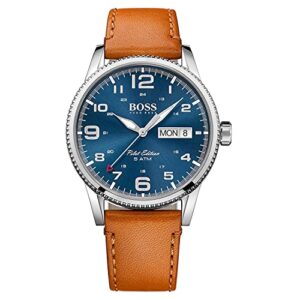 BOSS Analogue Quartz Watch for Men with Light Brown Leather Strap - 1513331