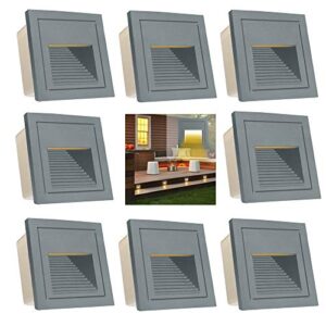Arotelicht 8pcs/3W Wall Recessed Stair Lights Square