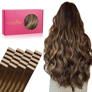 WENNALIFE Tape in Hair Extensions Human Hair