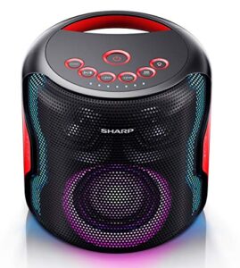 SHARP PS-919(BK) 130W Indoor/Outdoor Waterproof Portable Party Speaker with Built-in Rechargeable Li-ion Battery & Flashing Disco Lights
