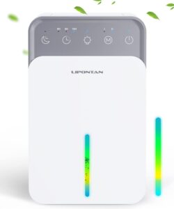 LIPONTAN Quiet Dehumidifier for Home with Auto-Off