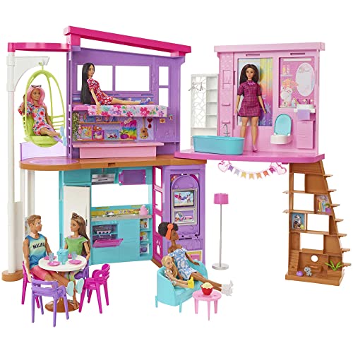 ​Barbie Vacation House (42 in) Dollhouse Playset with 2 Levels