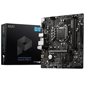 MSI B560M PRO-E Micro-ATX Gaming Motherboard (10 th/11th Gen Intel Core