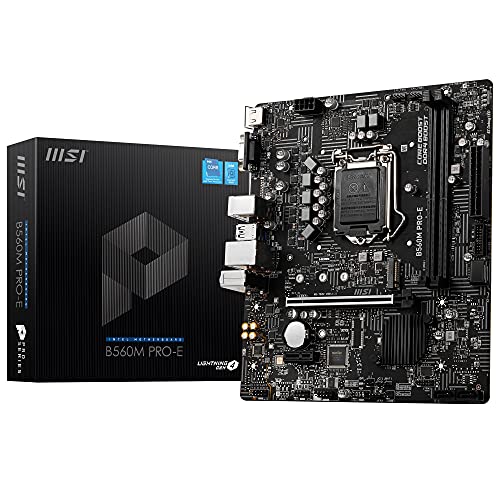 MSI B560M PRO-E Micro-ATX Gaming Motherboard (10 th/11th Gen Intel Core