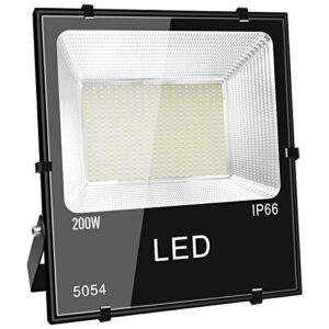 Willpower LED Floodlights 200W 20000LM LED Security Lights Outdoor IP66 Waterproof Daylight White 6000K 80V-260V for Garden Backyard Garage Back Door Yard Lawn Basketball Football Court Patio            [Energy Class F]