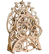 ROKR 3D Wooden Puzzle Owl Model Kits DIY Clock Movement for Teens and Adults Gift Ideas