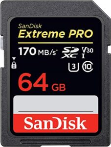 SanDisk Extreme PRO 64GB SDXC Memory Card up to 170MB/s
