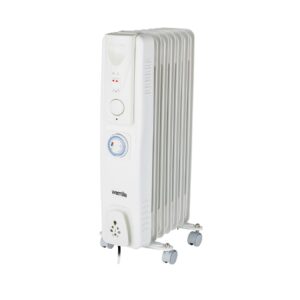 Warmlite WL43003YTW 7 Fin Oil Filled Radiator with Adjustable Thermostat and a 24 Hour Timer