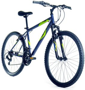 Huffy Stone Mountain Mens 26 Inch Wheel Hardtail Mountain Bike Front Suspension 21 Speed Blue Adults