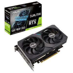 ASUS Dual NVIDIA GeForce RTX 3060 Ti V2 MINI OC Edition 8GB GDDR6 Graphics Card (PCIe 4.0