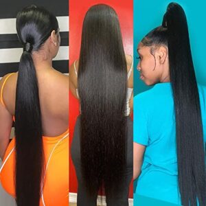 Perstar Human Hair Bundles Straight Hair 3 Bundles 16 18 20 inch Brazilian Virgin Hair 100% Unprocessed Natural Black Bundles