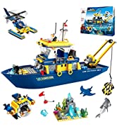 WishaLife 1091 Pieces City Space Shuttle Building Blocks Kit, City Space Mars Exploration and Lau...