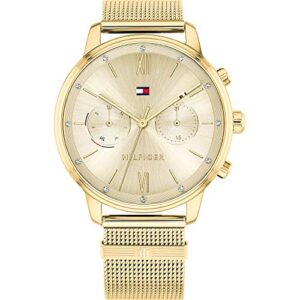 Tommy Hilfiger Womens Multi Dial Quartz Watch Blake with Stainless Steel Mesh Band