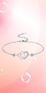 Double heart bracelet