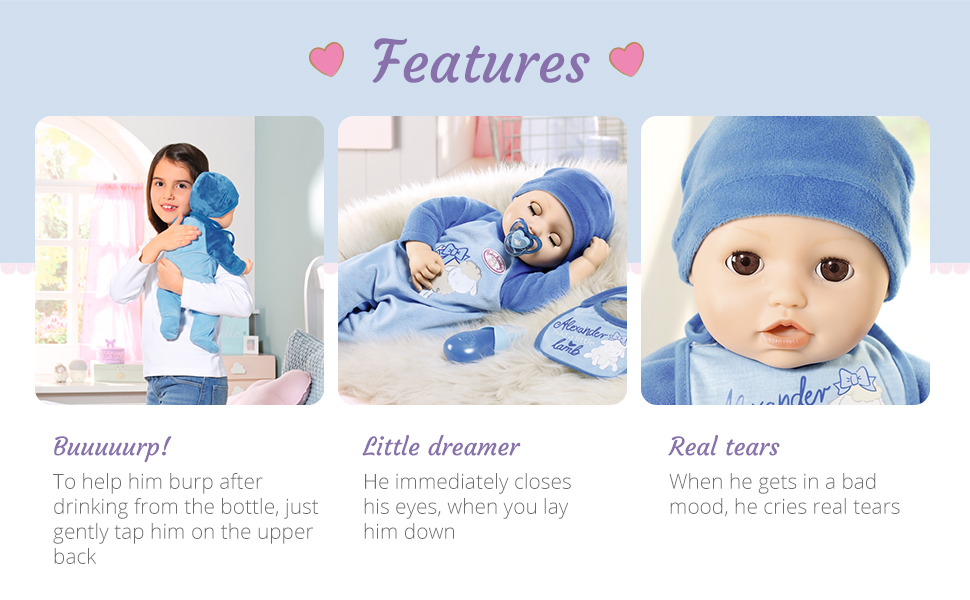 Baby Annabell 706305 Alexander 43 cm Zapf
