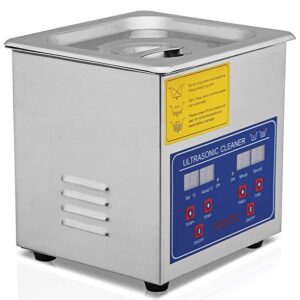 MMOBIEL Professional Ultrasonic Cleaner Digital Jewelry Cleaner Machine with Heating and Adjustable Timer 0-30 Minutes for Jewelry