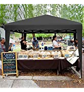 YITAHOME 3x3M Instant Heavy Duty Pop Up Gazebo, Folding Garden Camping Party Tent Canopy Marquee ...