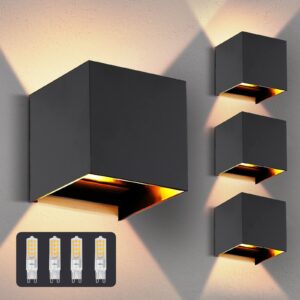 OOWOLF Outdoor Wall Lights Pack of 4