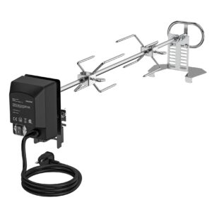 Onlyfire BRK-6057 Universal Rotisserie Kit with Spit Rod Supports for Almost BBQ Grill